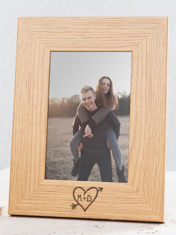 Personalized Carved Heart Photo Frame For Personalised Engagement Unique Valentines Day Gifts Him And Her