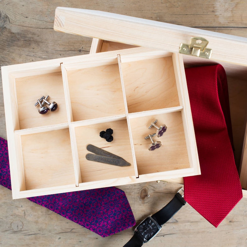 Mens Jewelry Box / Jewellery Box personalized gift for him Etsy