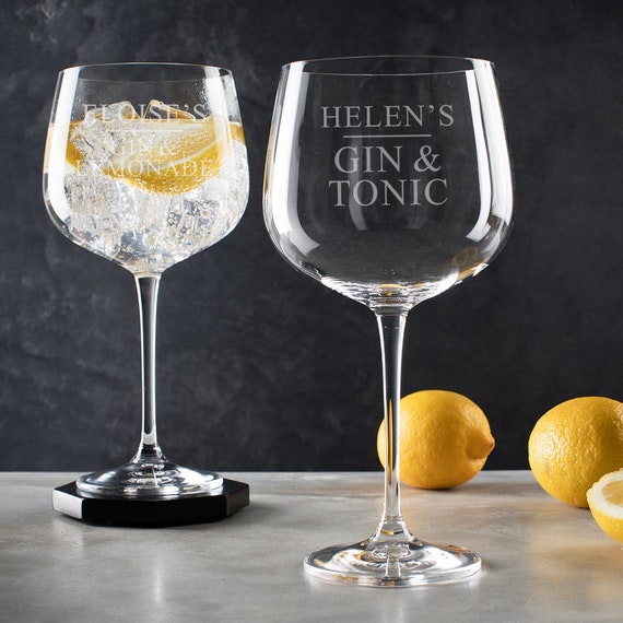Personalised Gin and Tonic Glass Goblet Valentines Day Gin Etsy
