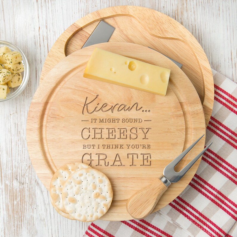 Personalised Cheese Board and Knife Set Unique Birthday Gift Etsy