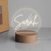 Personalised Mini Desk Lamp With Name- Unique Birthday Gift - Engraved Christmas Present - Men Women Friends - 7 Light Colour Options 