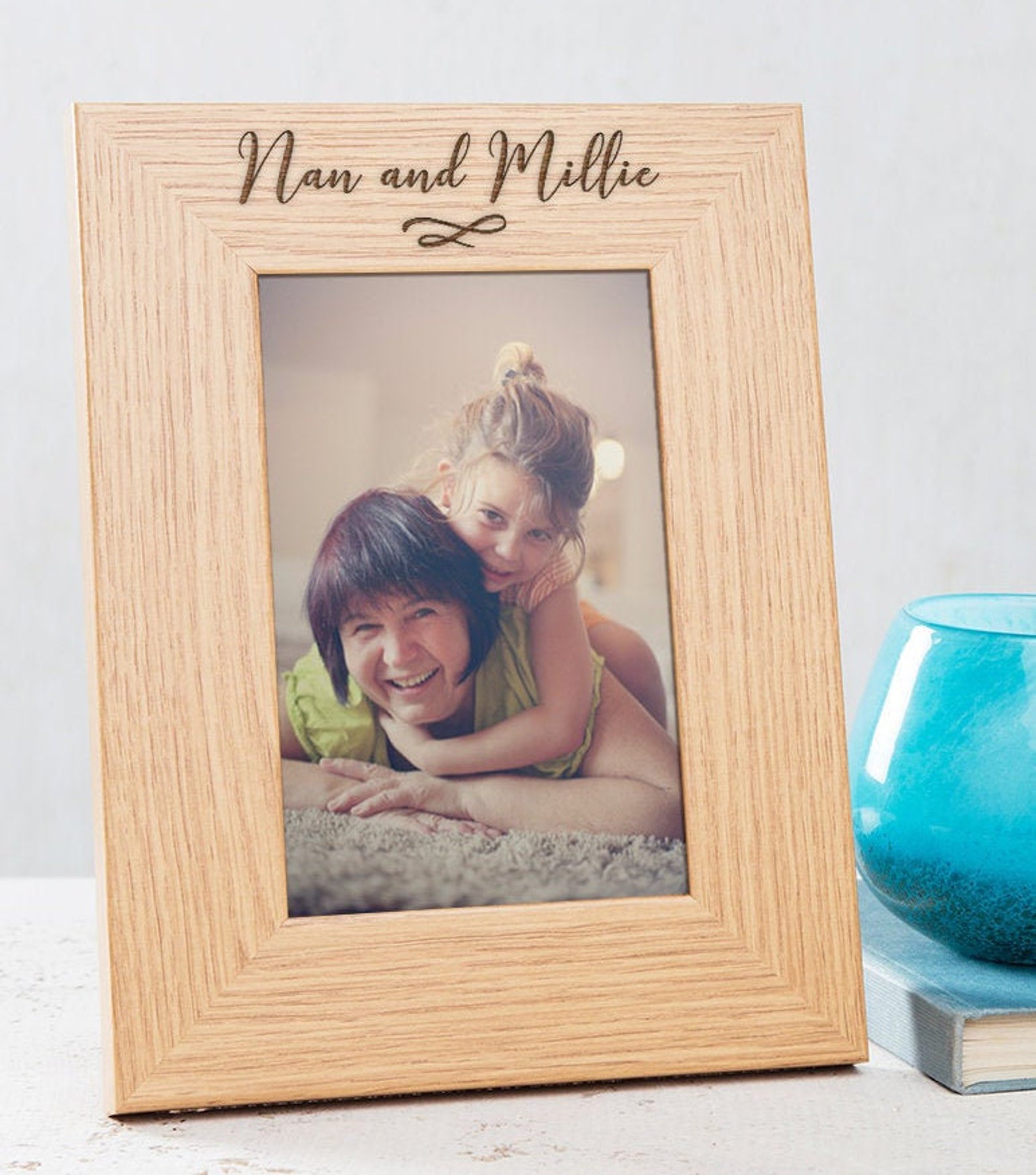 Personalised Wooden Nan Photo Frame Personalized Nan Gifts Etsy