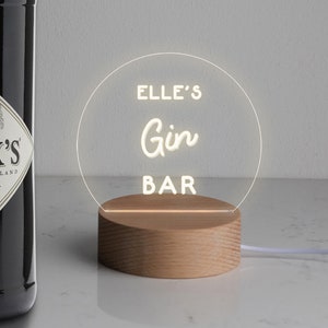 Personalised Home Bar Mini Desk Lamp, Birthday Gift for Her, Home Bar Accessories for Women, Home Bar Décor, Cocktail Bar Decor image 8