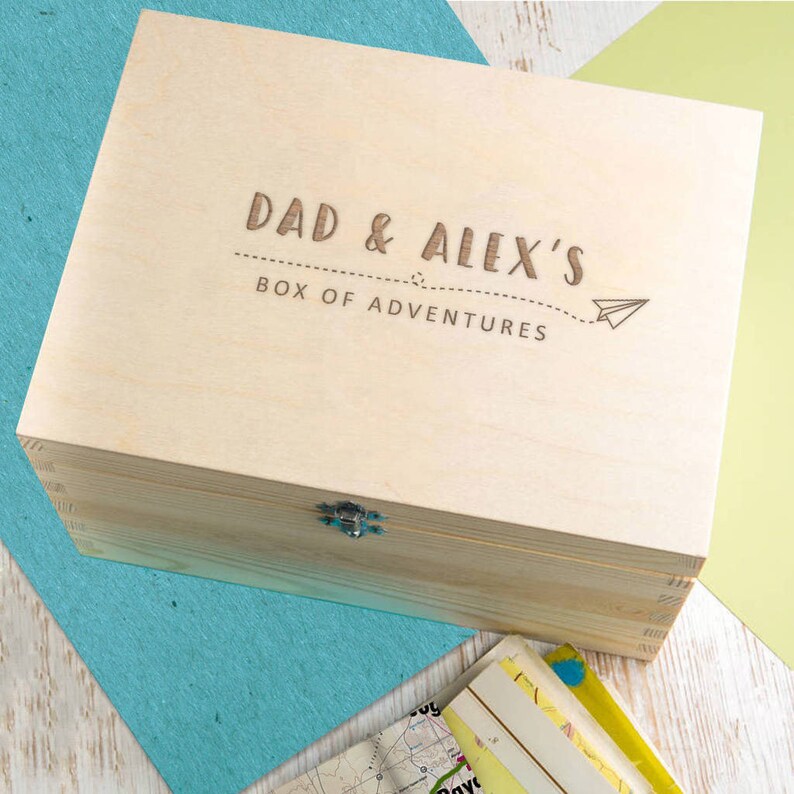 Personalised Daddy Adventure Box from Son or Daughter Christmas Gifts for Daddy image 1