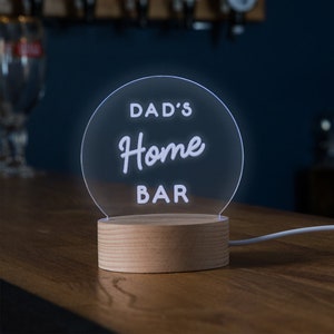 Personalised Home Bar Mini Desk Lamp, Birthday Gift for Her, Home Bar Accessories for Women, Home Bar Décor, Cocktail Bar Decor image 4