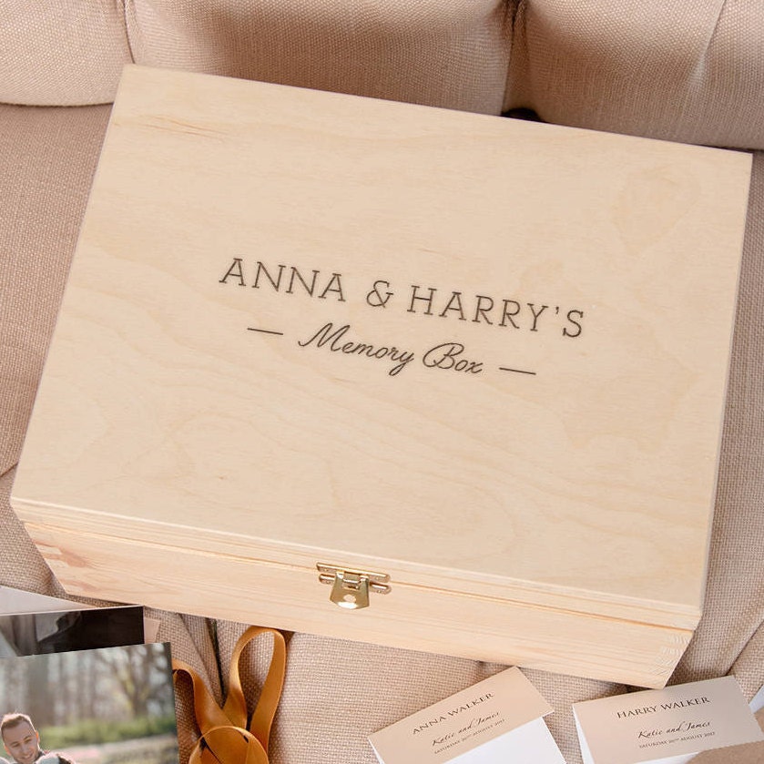 Personalized Wooden Memory Box Engraved Keepsake Box | Etsy