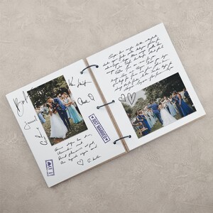 Personalised Engraved Heart Scrapbook | Valentines Day Memory Book | Gift for Girlfriend Wife | Couples Photo Book | 5th Wooden Anniversary Bild 5