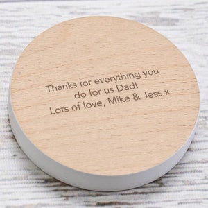 Personalized Retirement Gift Goodbye Tension Hello Pension Personalised Wooden Coaster For Men Women Engraved Wood Present image 4