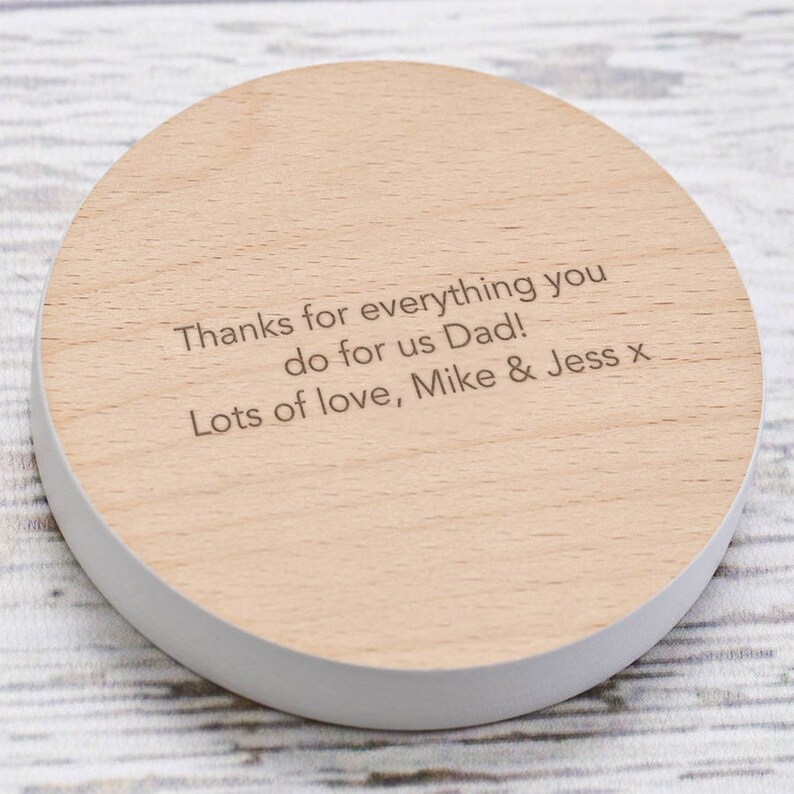 Personalized Retirement Gift Goodbye Tension Hello Pension Personalised Wooden Coaster For Men Women Engraved Wood Present image 4