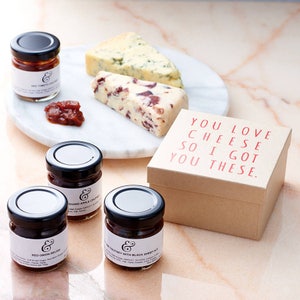 Cheese Lover's Chutney Gift Set Food Birthday Gift Set Gift set for Men Him Boyfriend Cute Funny Idea image 7