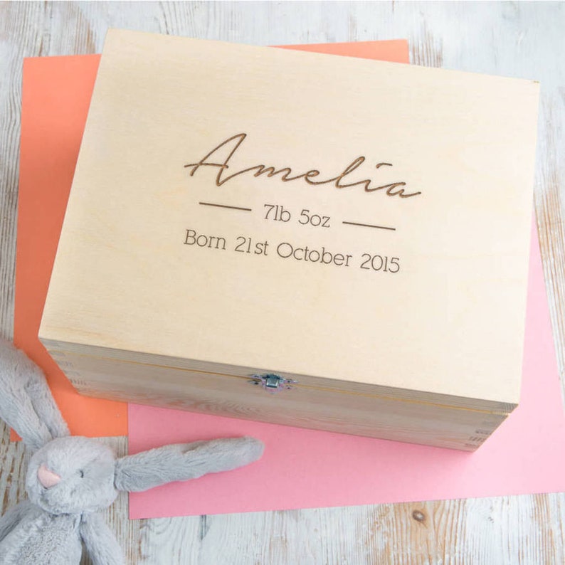 Personalisierte Baby Memory Box Neue Eltern Geschenk Etsy Personalisierte baby memory box neue eltern geschenk etsy