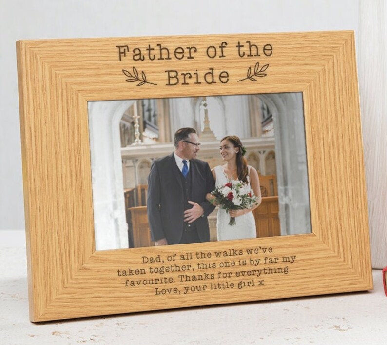 Father of the Bride Gift Photo frame Picture frame