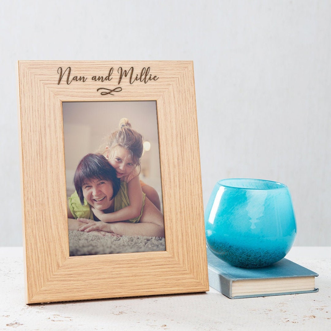 Personalised Wooden Nan Photo Frame Personalized Nan Gifts Picture