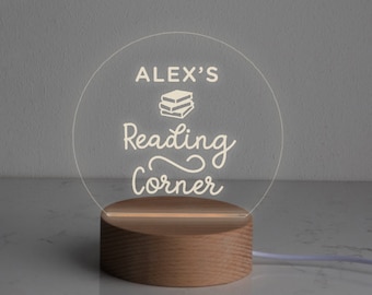 Personalised ‘Reading Corner’ Desk Lamp - Unique Christmas Gifts For Friends - Birthday Gift For Readers - Book Lovers Gifts For Teens