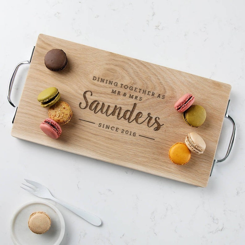 Personalised Large Wooden Cheese Board Personalized Solid Etsy