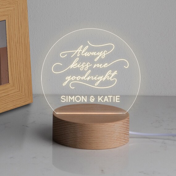 Personalised Mini LED Desk Lamp Couples Gifts for Home Cute