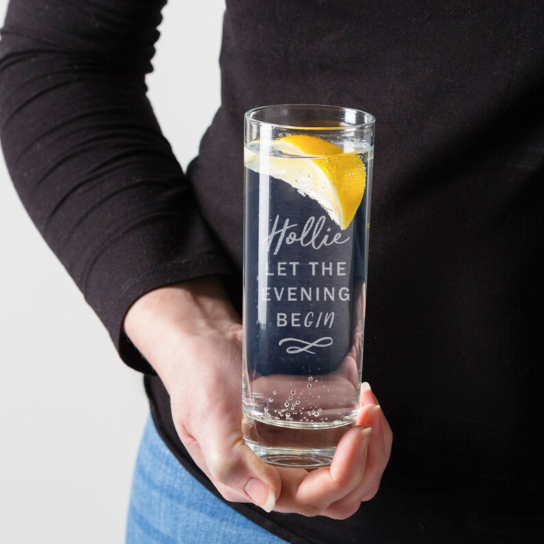 Personalised Highball Gin Glass / Funny Gin Glass Pun / Gin Etsy