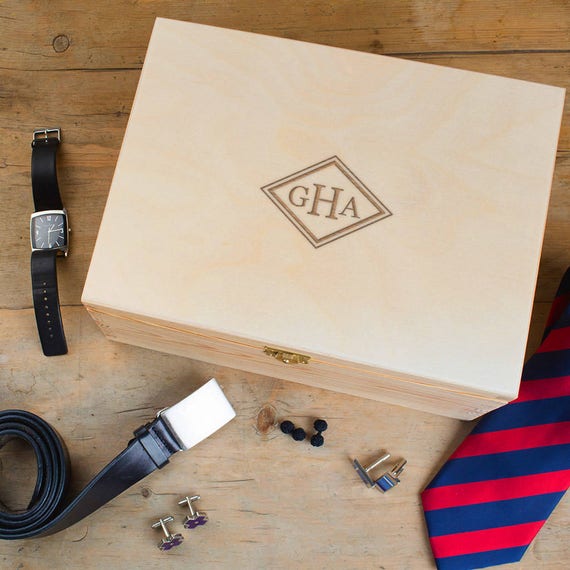 Mens Jewelry Box / Jewellery Box personalized gift for him Etsy