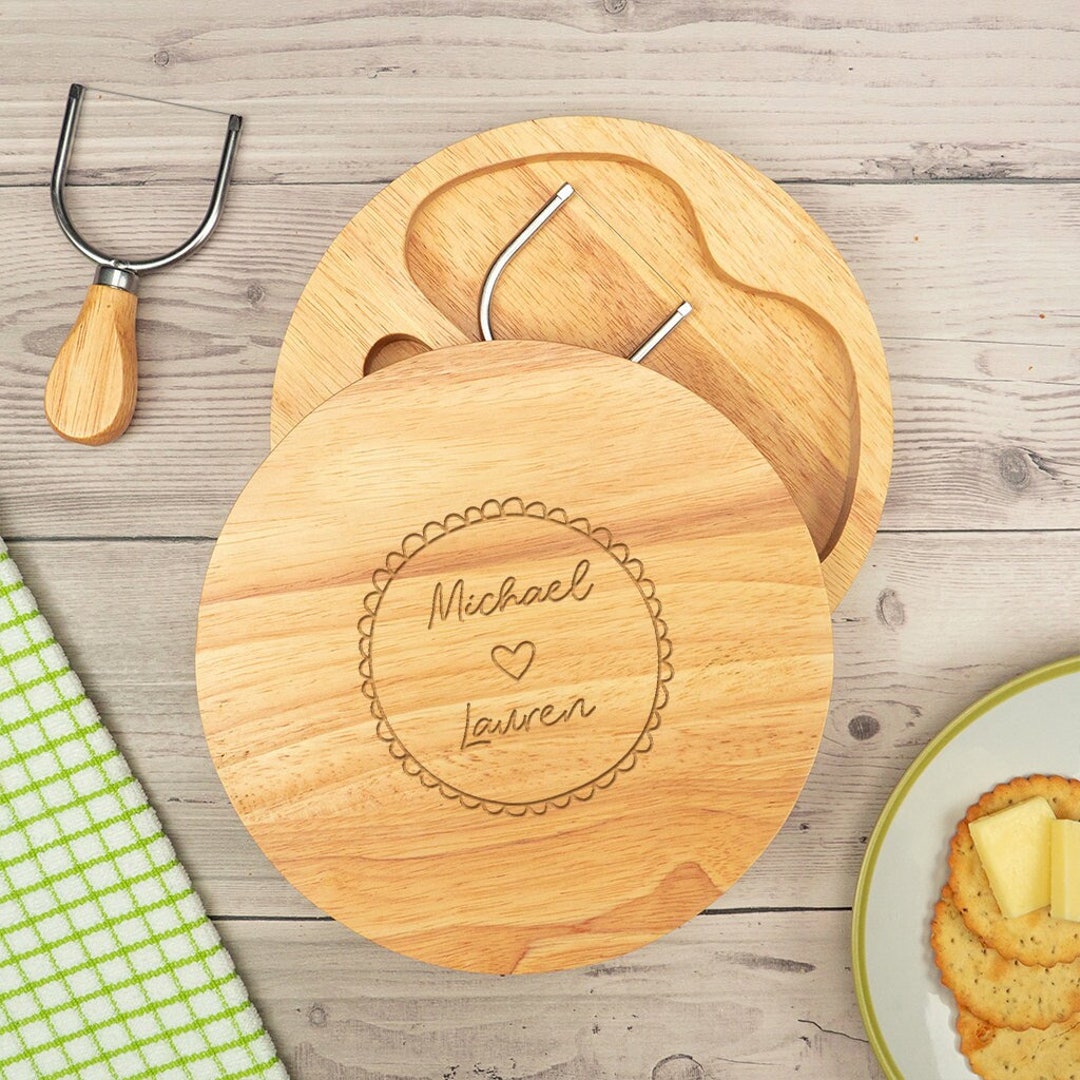 Planche à Apéritif En Bois – Plateau Fromage Et Charcuterie Design (24 Cm) – Idéal Soirées Et Cadeaux