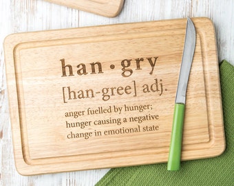 Hangry Cheese / Chopping Board - Christmas Gifts for Men Personalized