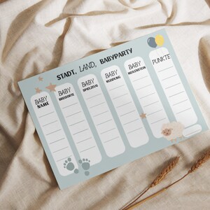 Baby Shower Baby Party Game City Country River Baby Shower