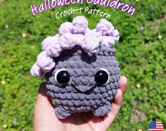 Mini Cauldron Crochet Pattern | Cauldron Crochet Pattern | Plushie Amigurumi | Halloween Crochet Pattern | Halloween Hanging Crochet Pattern