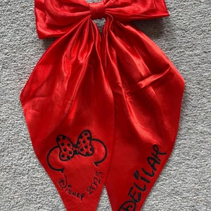 Personalised Disney Inspired Hair Bows Accessories Holiday Vacation Pink White Purple Girls Ladies Keepsake Gift