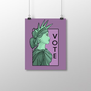 Vote - Lady Liberty - série She, petits caractères