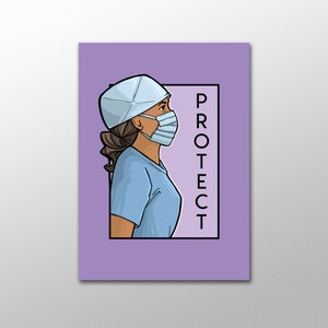 Protect- Pandemic Heroes Postkarte