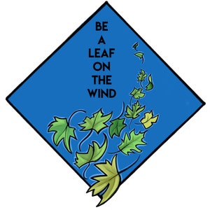 Waterbottle sticker- Leaf on the Wind