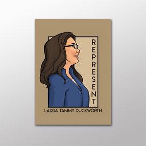 Représenter - Ladda Tammy Duckworth - Carte postale série She