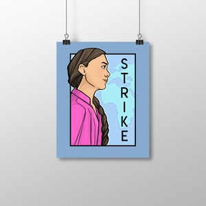 Strike - Greta Thunberg - Serie De impresión pequeña