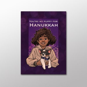 Carte postale Chiot pour Hanoucca