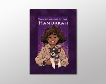 Puppy for Hanukah Postcard