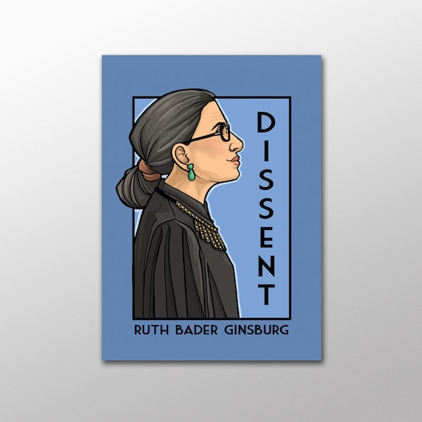 Feminist Gifts - Dissent - Ruth Bader Ginsburg - She Series Postcard