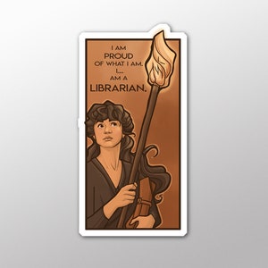 I... am a librarian - individual die cut sticker