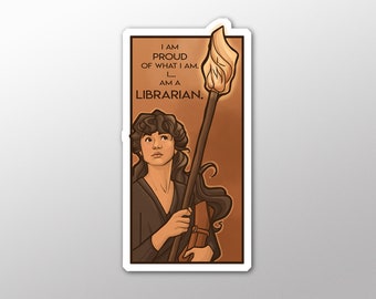 I... am a librarian - individual die cut sticker