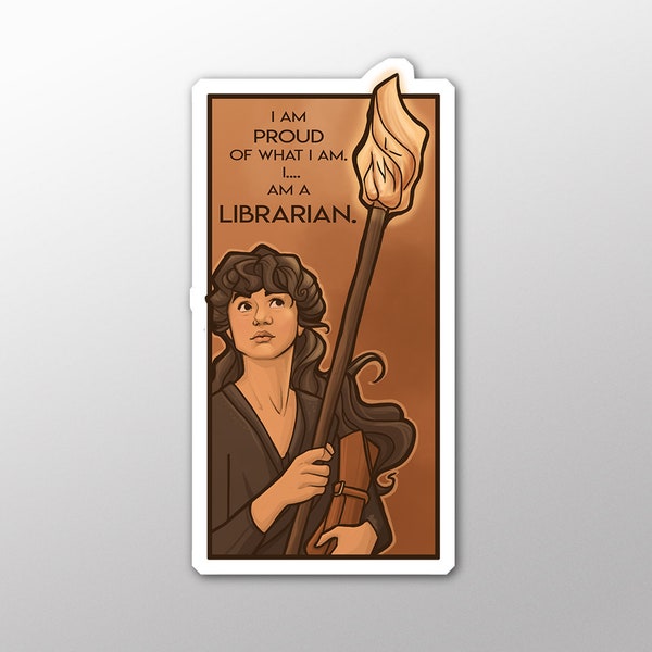 I... am a librarian - individual die cut sticker