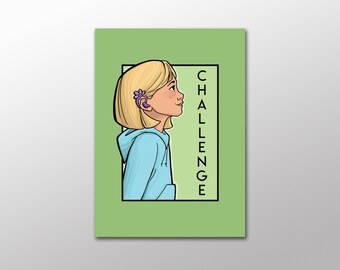 Challenge - She Series Girl Postcard