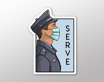 Serve - Pandemic Heroes - Individual Die Cut Sticker