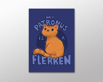 Flerken Cat Art Postkaart - Woondecoratie (5 x 7 inch