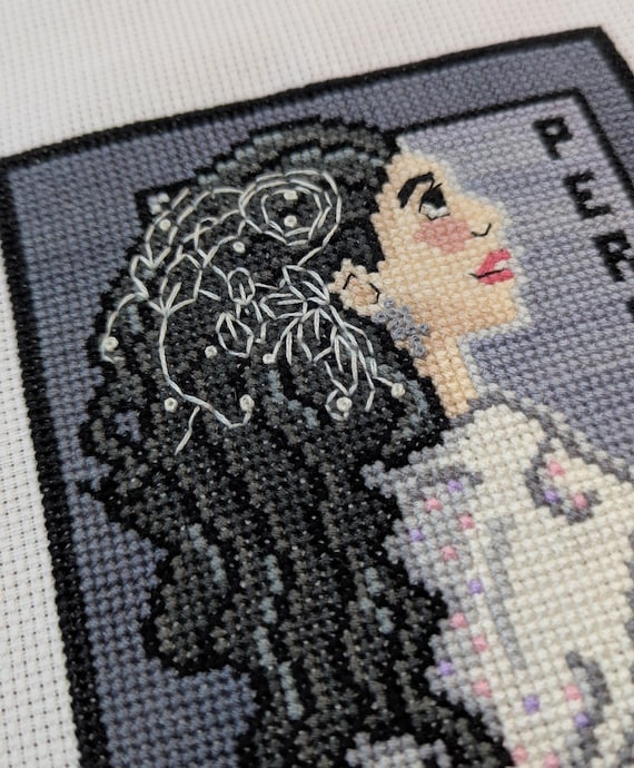 SarahOriginal Hand-Stitched cross-stitch: Persevere