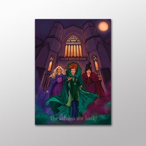 Carte d'Halloween - Nous sommes de retour, carte de sorcières