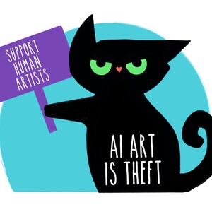 Support Human Artists Sticker - Etsy