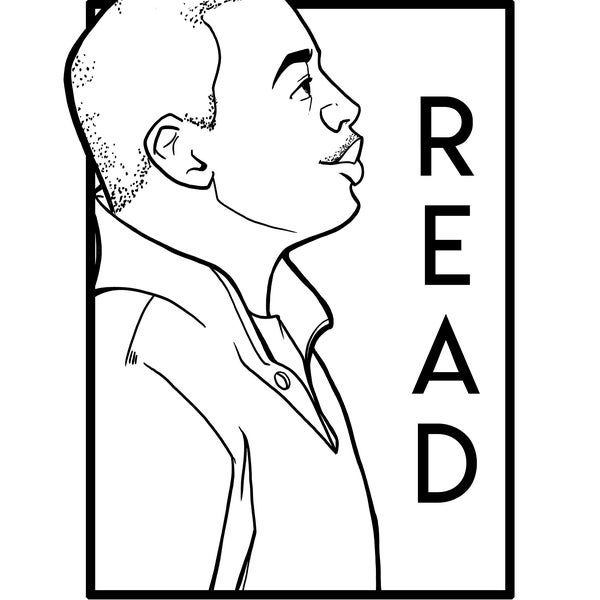 Read - He Series Coloring Page - Digital Download