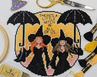 There's A Little Witch in All of Us Cross-stitch Pattern