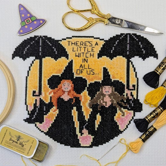 There's A Little Witch in All of Us Cross-stitch Pattern - Etsy