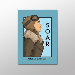 Soar - Amelia Earhart - She Series Postkarte