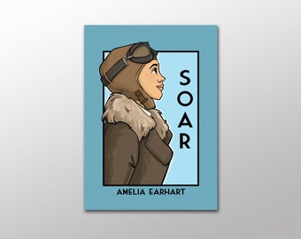 Soar -  Amelia Earhart - She Series Postcard