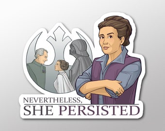 Individueller gestanzter „She Persisted“-Aufkleber